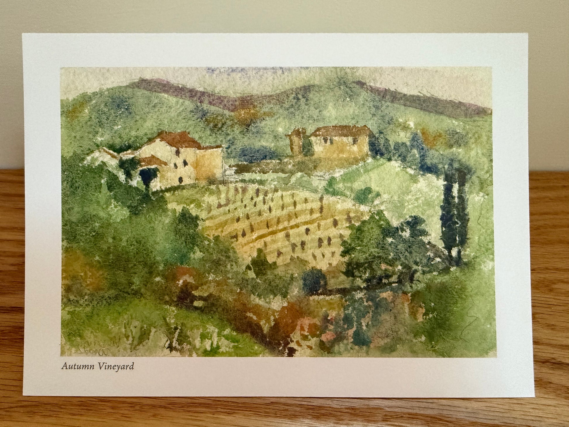 "Autumn Vineyard" notecard