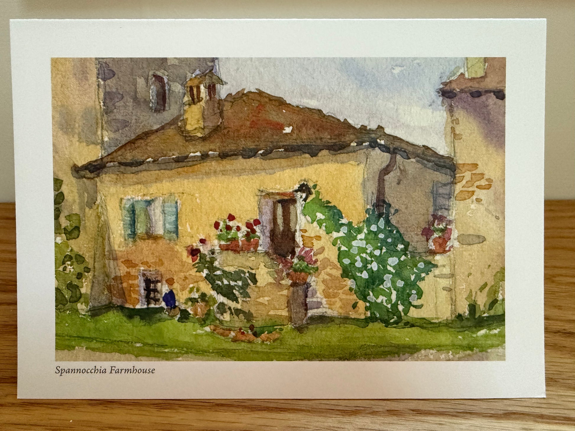 "Spannocchia Farmhouse" notecard