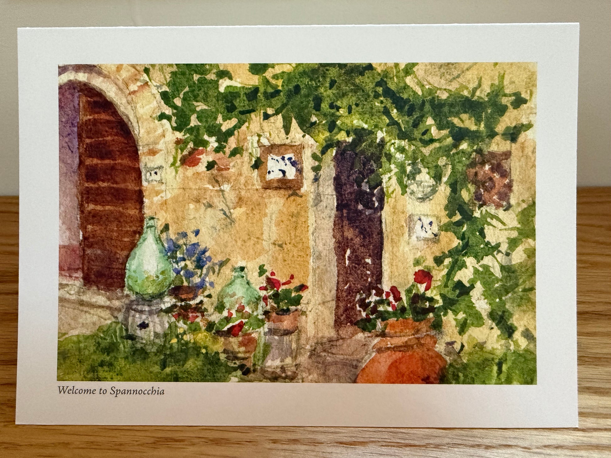 "Welcome to Spannocchia" notecard