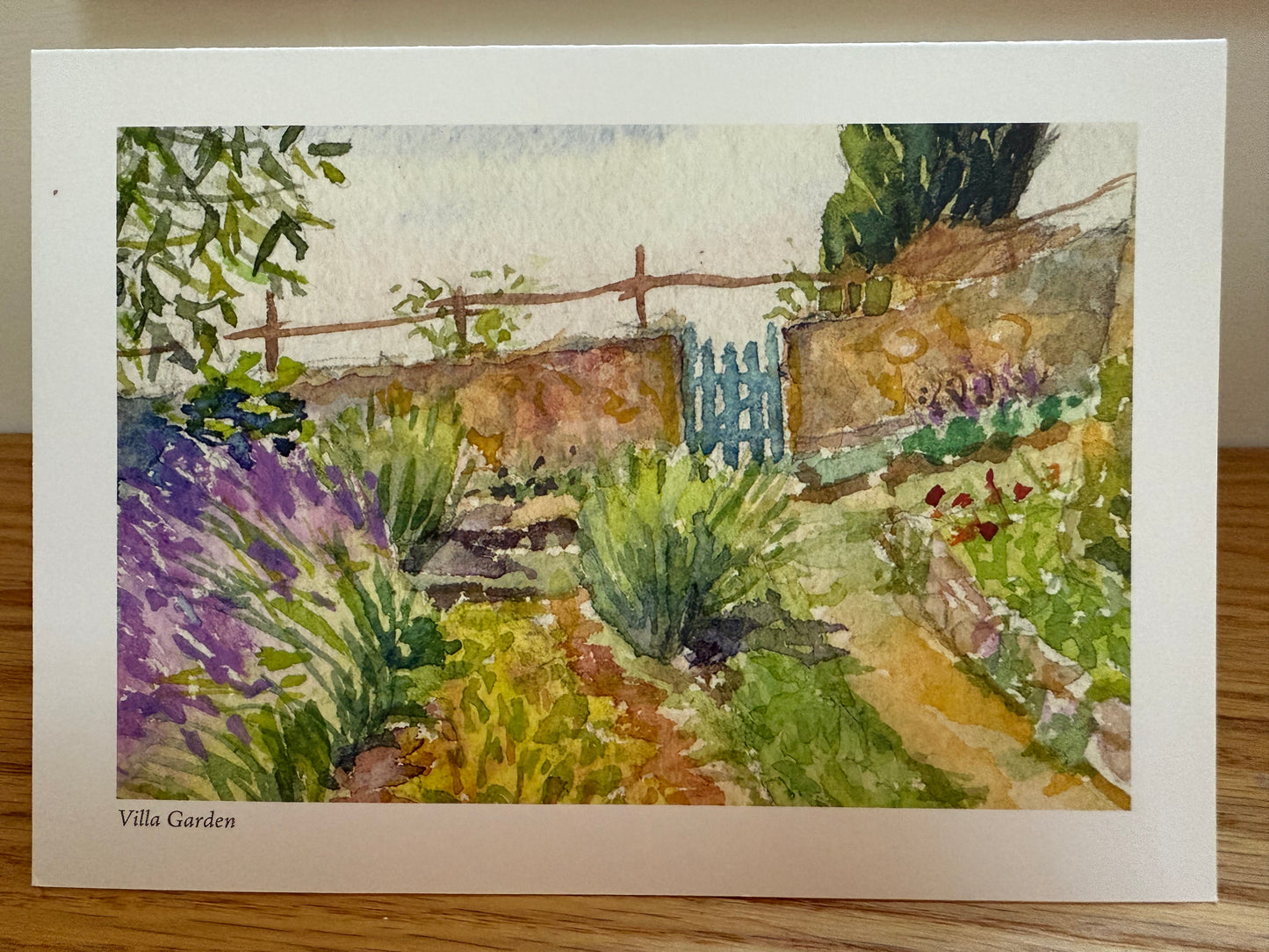 "Villa Garden" notecard