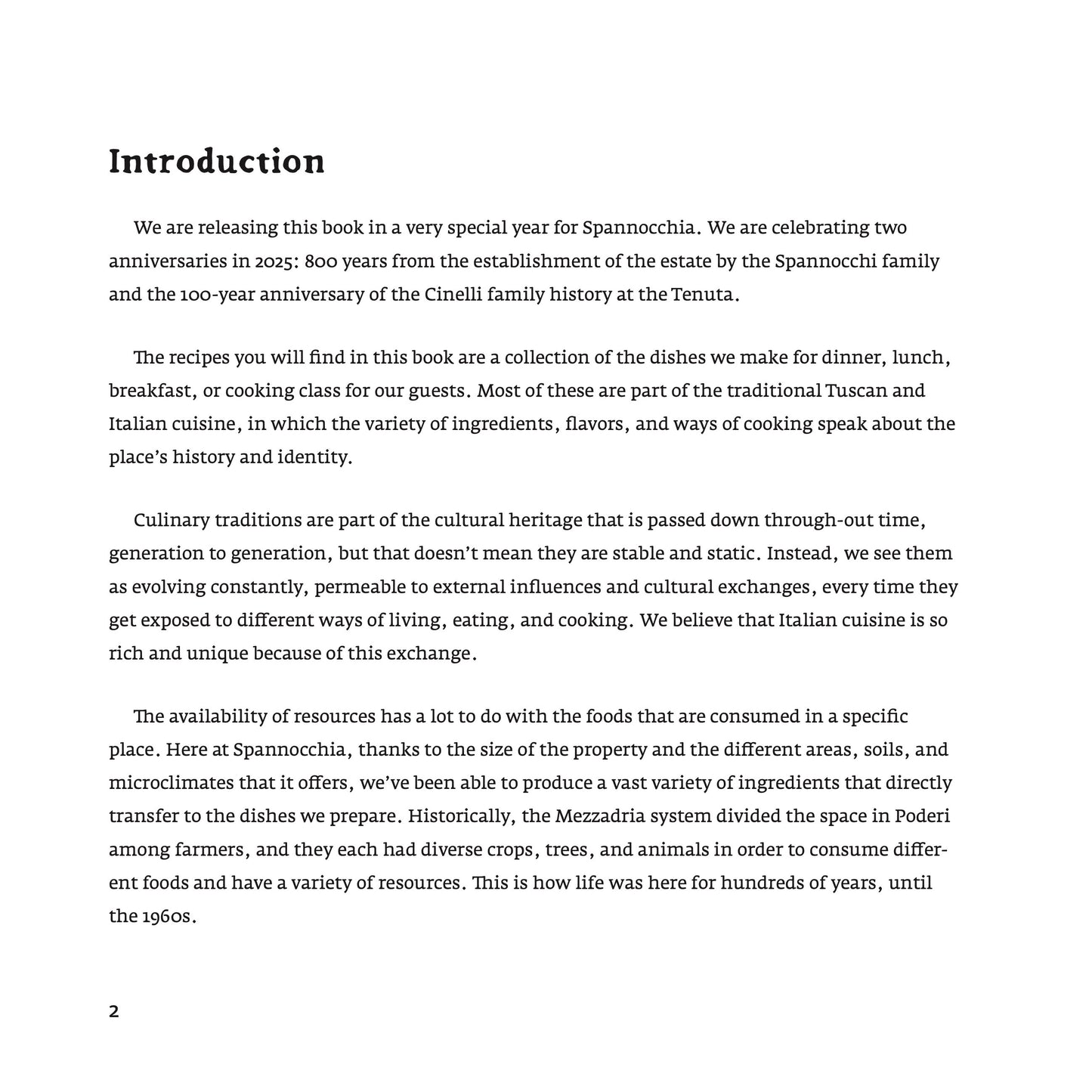 NEW! "Le Ricette di Spannocchia" Cookbook